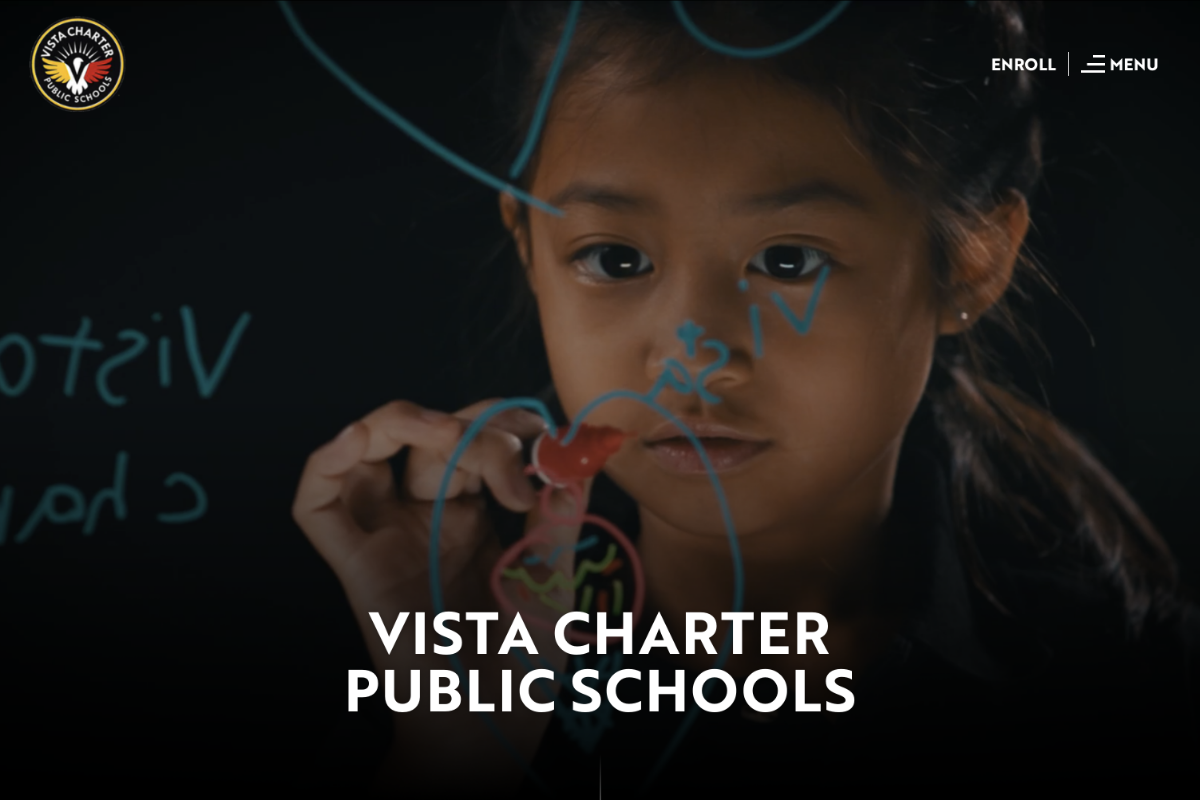 Vista Charter Public Schools Website Desktop Preview