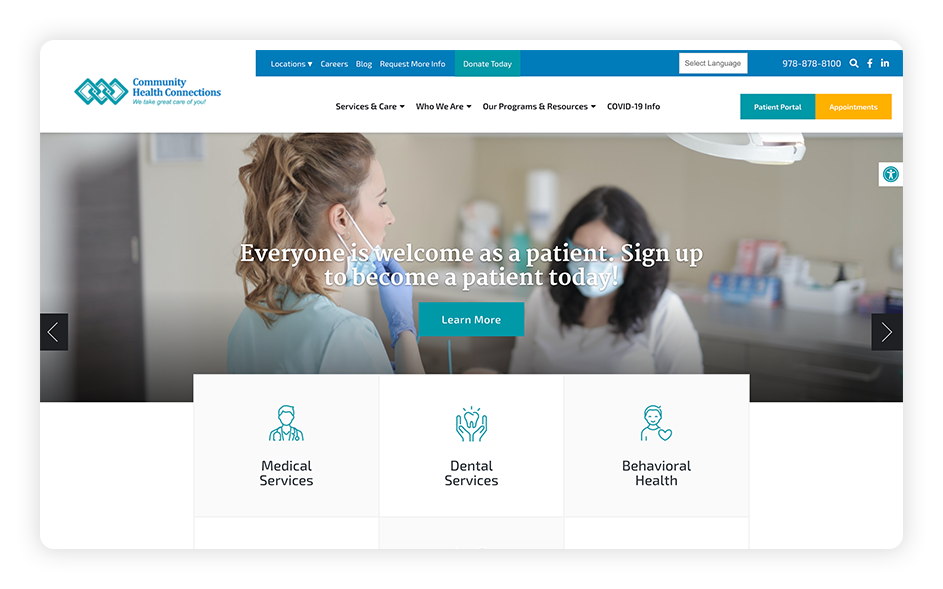 Community Health Connections' medical website hosts a variety of valuable content.