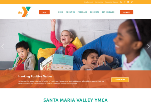 Santa Maria Valley YMCA website design by Morweb