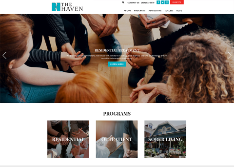 The Haven designed an engaging healthcare website using Morweb's powerful web design tools