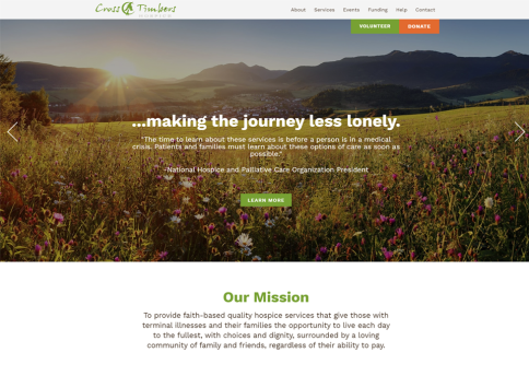 Cross Timbers Hospice’s website was designed with Morweb’s healthcare website builder.
