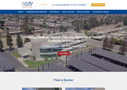 Friends of Family Health Center website design by Morweb