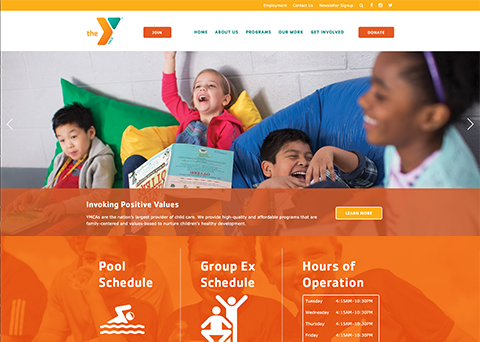 Santa Maria Valley YMCA nonprofit website design by Morweb