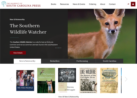 The University of South Carolina Press designed their mobile-responsive website with Morweb