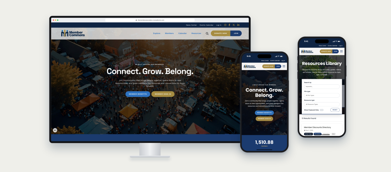 Morweb Premium Association Theme - Member Commons