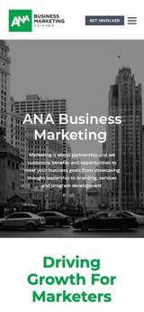 ANA Business Marketing Website Mobile Preview