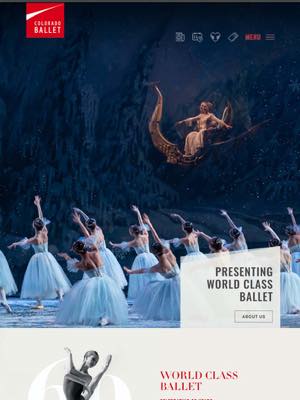 Colorado Ballet Website Tablet Preview