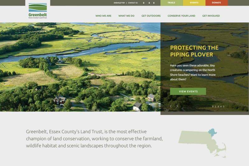 Essex County Greenbelt Website Desktop Preview