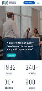 International Society for the Psychoanalytic Study of Organizations Website Mobile Preview
