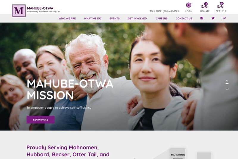 MAHUBE-OTWA Website Desktop Preview