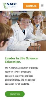 National Association of Biology Teachers Website Mobile Preview