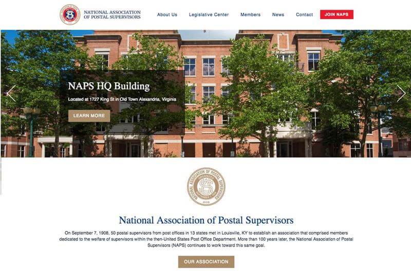 National Associtation of Postal Supervisor Website Desktop Preview
