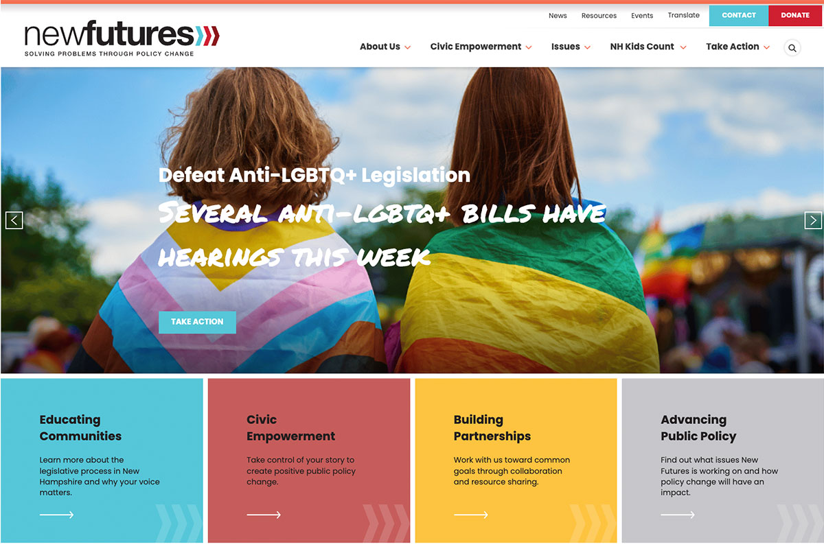 New Futures Website Desktop Preview