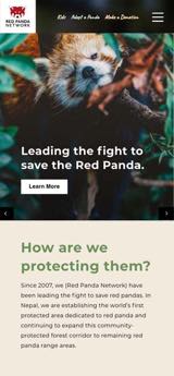 Red Panda Network Website Mobile Preview