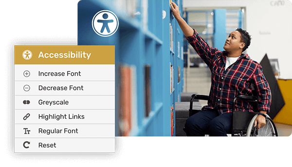 An accessibility widget can help make your school site design more user-friendly.
