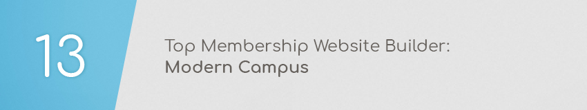 Top membership website builder: Modern Campus