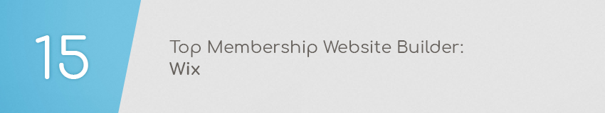 Top membership website builder: Wix