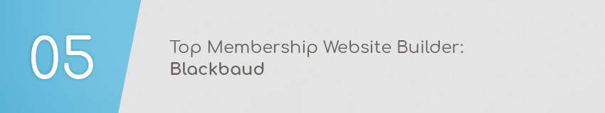 Top membership website builder: Blackbaud