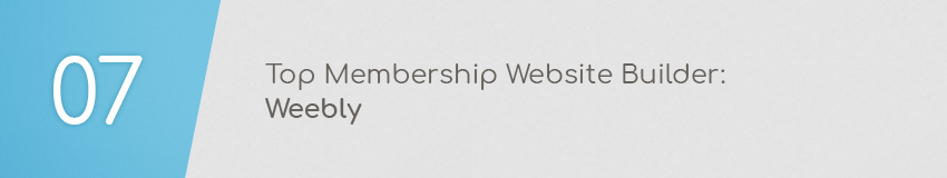 Top membership website builder: Weebly