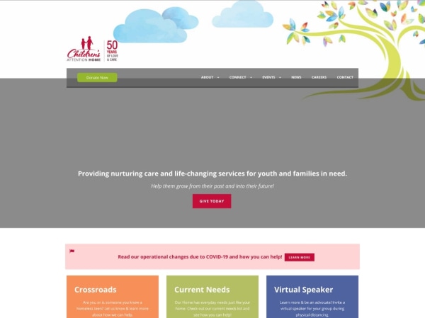 A screetshot of MSA's old site
