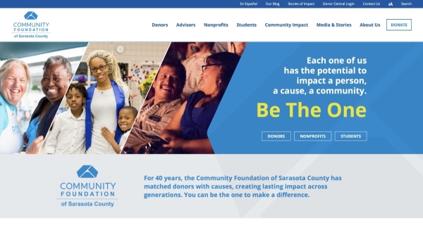 A screetshot of CFSC new site