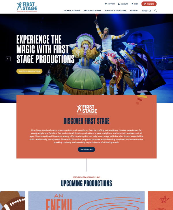 A screetshot of MSA's new site