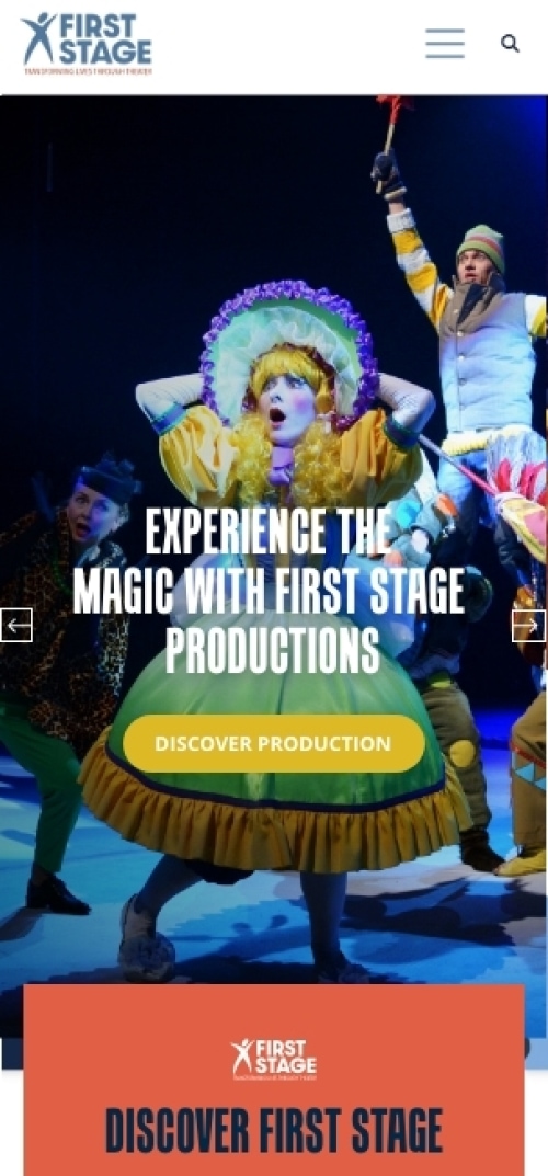 First Stage Website Mobile Preview