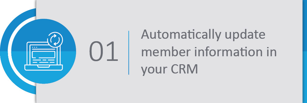 Automatically update member information in your CRM.