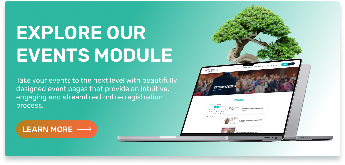 Our events module makes it easy for people to sign up and attend your events.