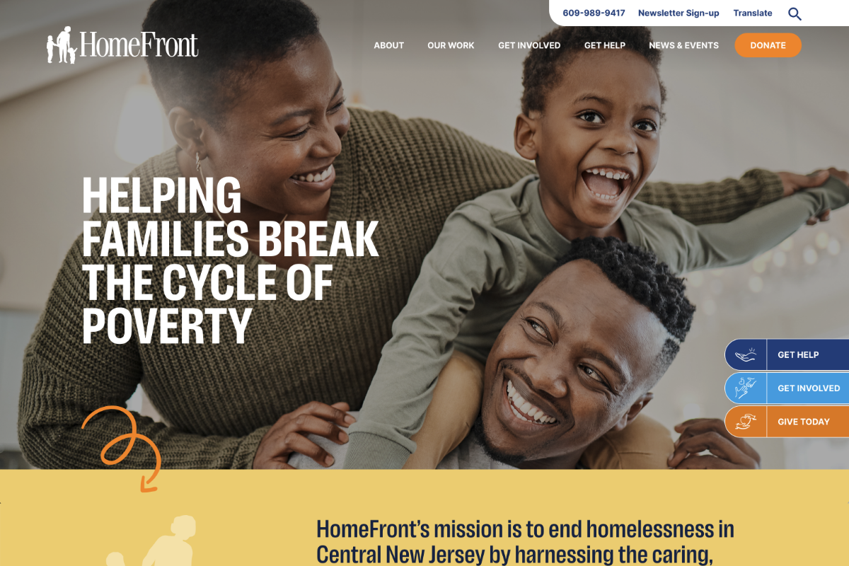 HomeFront Website Desktop Preview