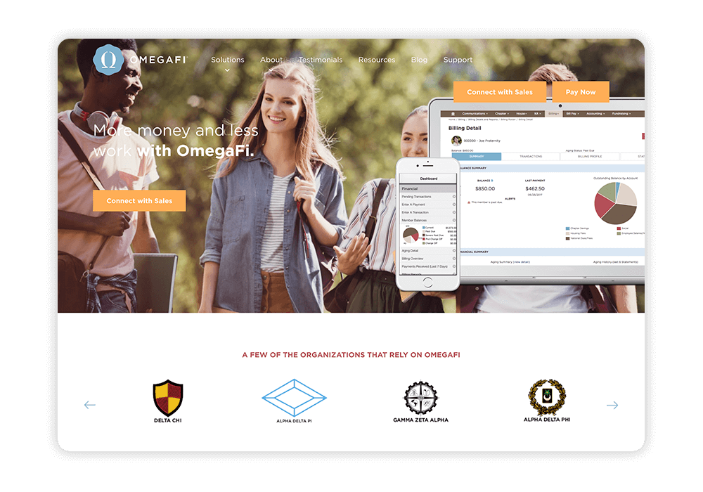 OmegaFi's membership software is designed exclusively for Greek organizations.