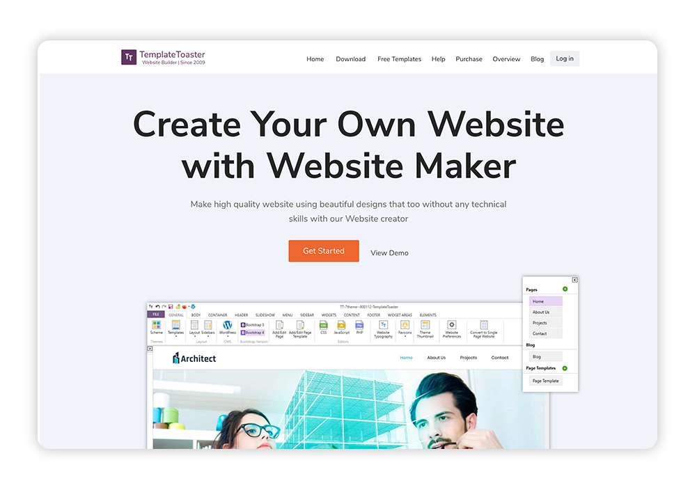 TemplateToaster is a membership website builder that produces high quality websites.