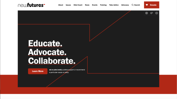 A screetshot of MSA's old site