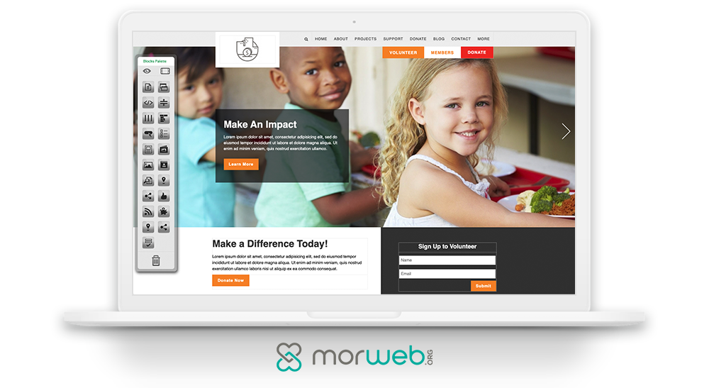 A best practice for nonprofit web design is to choose a CMS with nonprofit-specific features. 