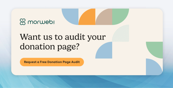 Request a free nonprofit donation page audit CTA banner