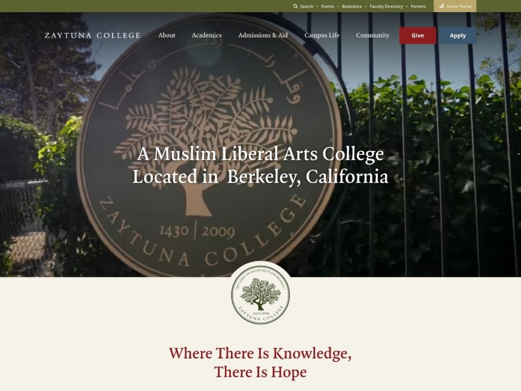 A screetshot of Alverno College' new site