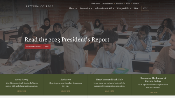 A screetshot of Alverno College' old site