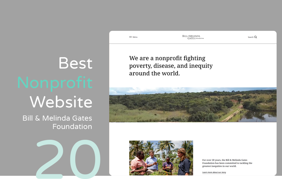Best nonprofit website: Bill & Melinda Gates Foundation