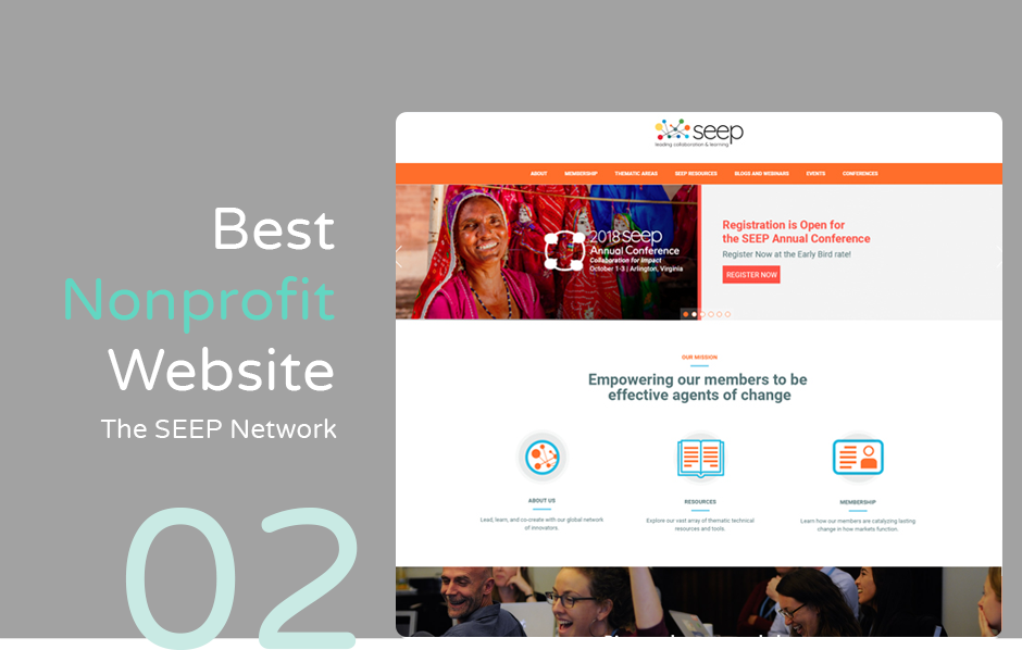 Best nonprofit website example: The SEEP Network