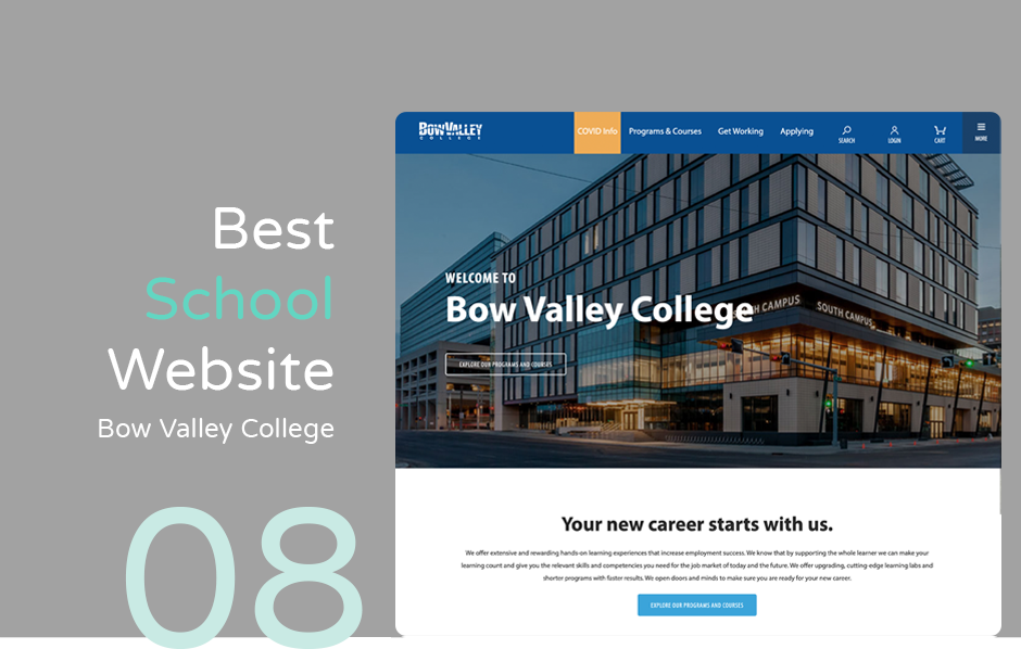 Best School Website: Bow Valley College