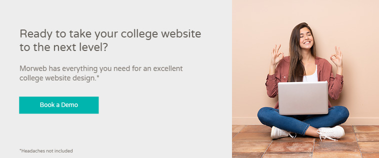 The best college websites use Morweb for beautiful web design. 