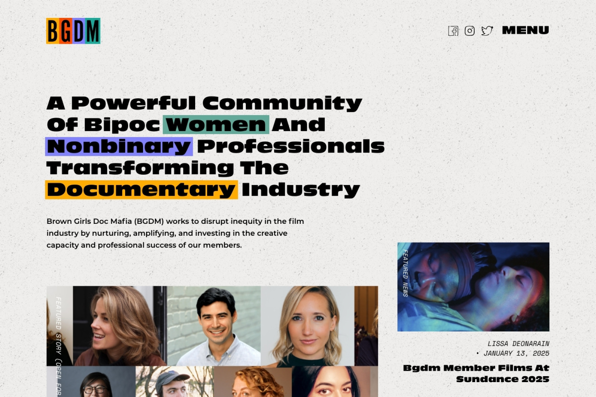 Brown Girls Doc Mafia Website Desktop Preview