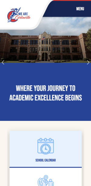 Carlinville Community Unit School District Website Mobile Preview