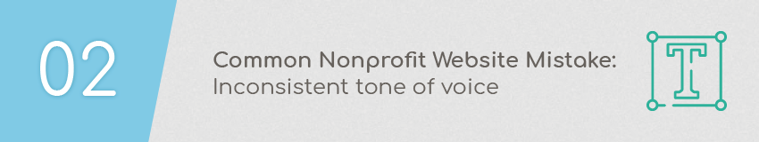 Common website mistake #2: Inconsistent tone of voice