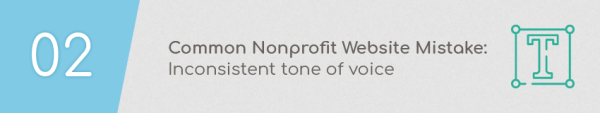 Common website mistake #2: Inconsistent tone of voice