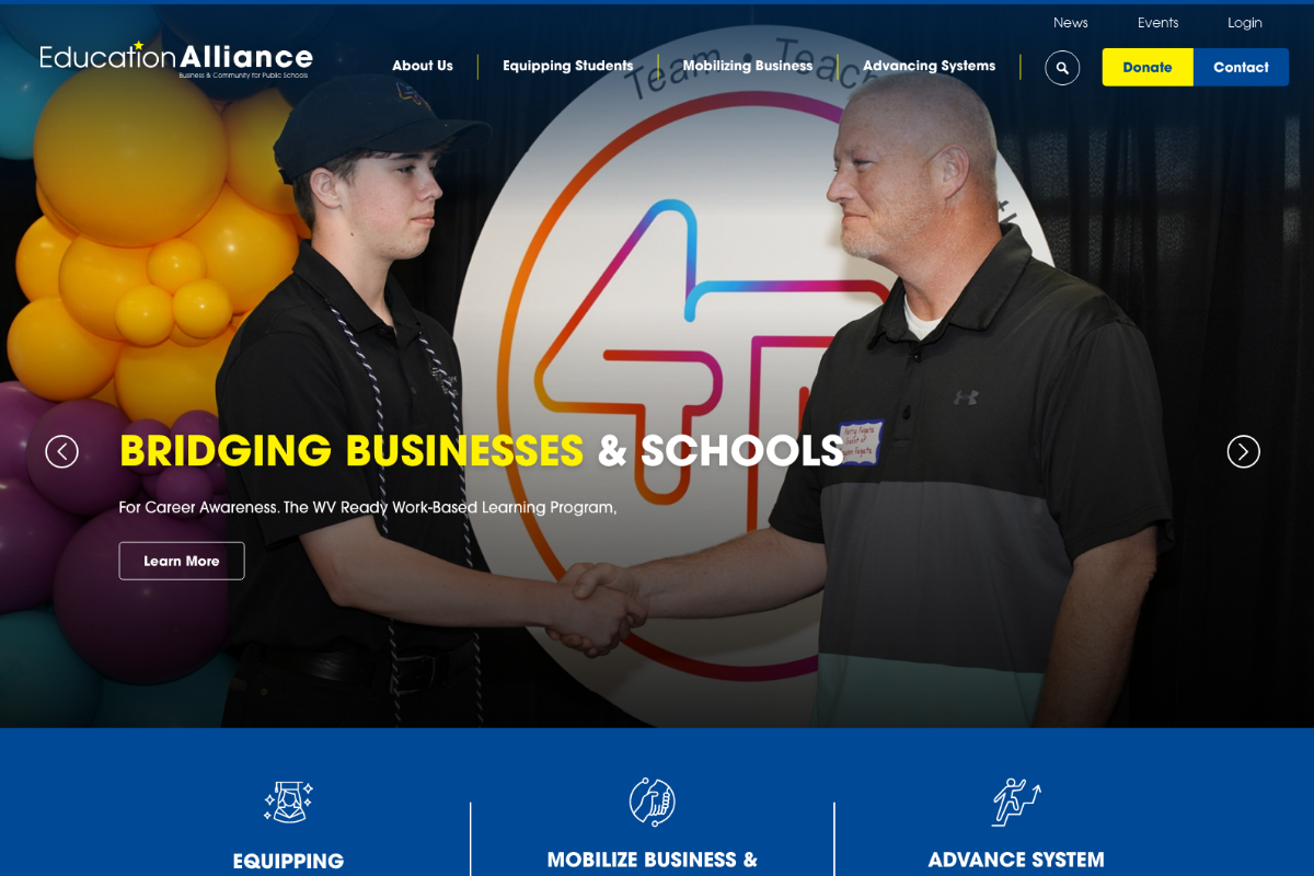 Education Alliance Website Desktop Preview
