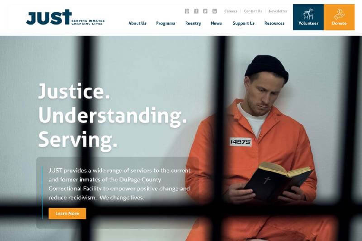 JUST of DuPage Website Desktop Preview