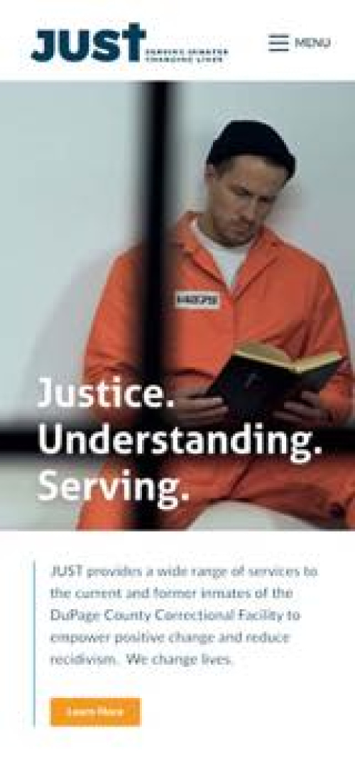 JUST of DuPage Website Mobile Preview