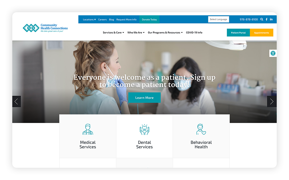 Community Health Connections' medical website hosts a variety of valuable content.