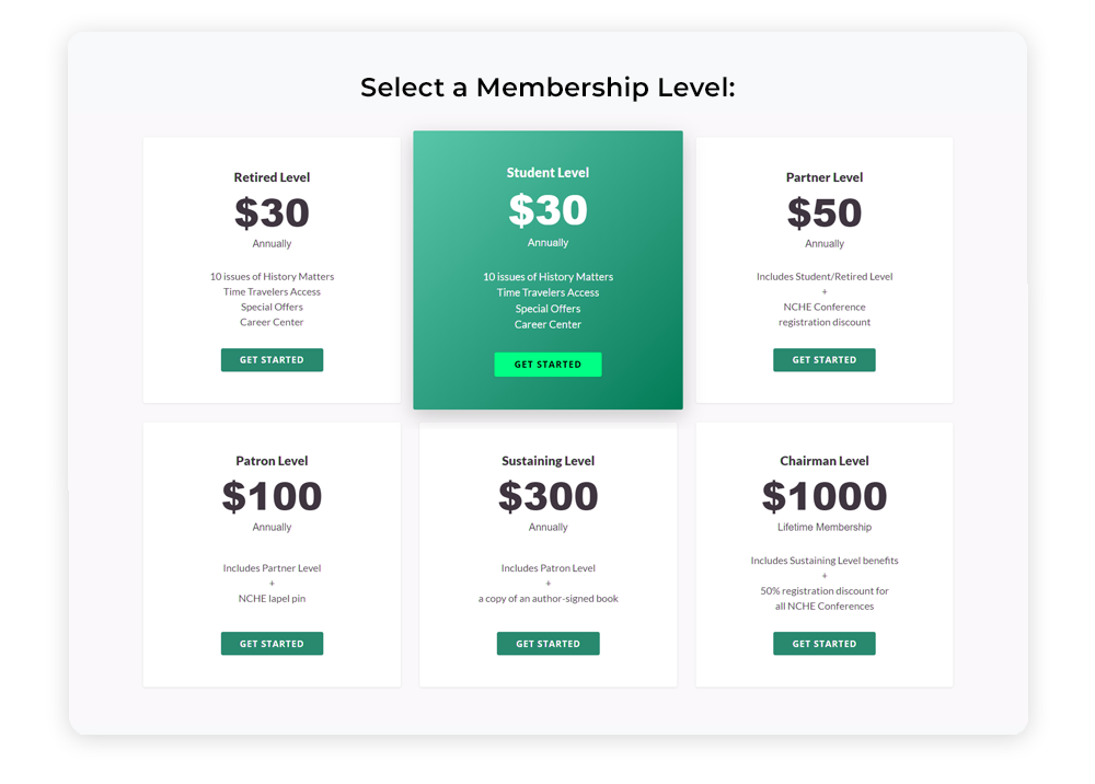 Union web design membership registration